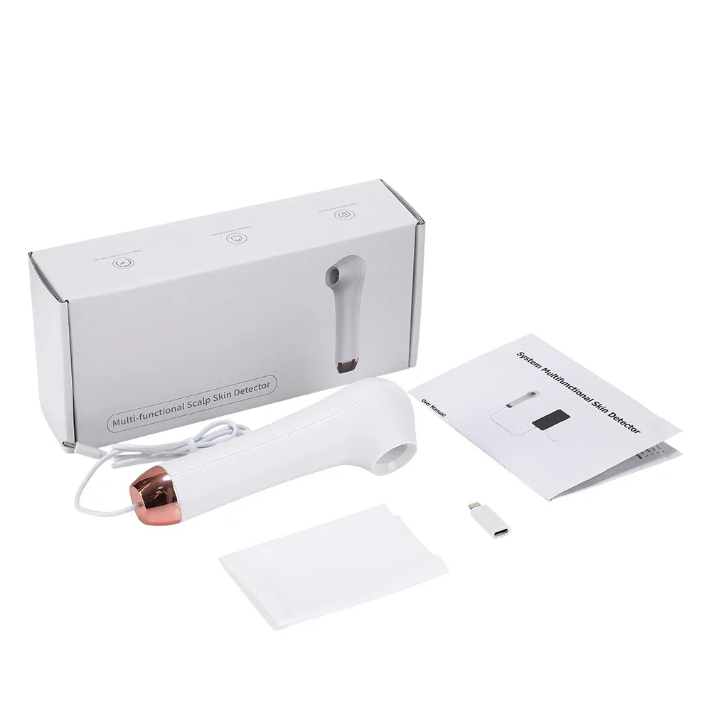 Multifunctional HD Scalp & Skin Analyzer — Hair Follicle Detector with Magnifier for Phone & Tablet