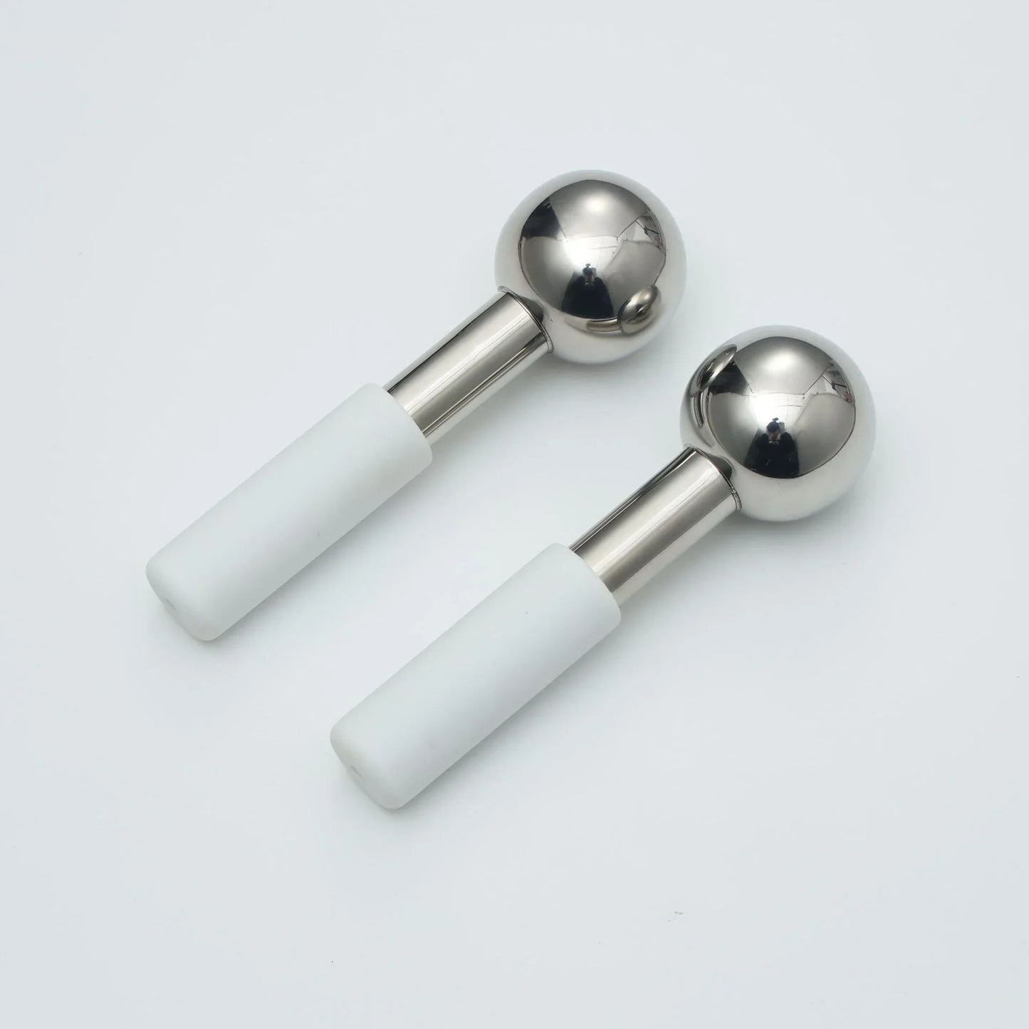 Mini 2pcs Stainless Steel Ice Globes – Cryo Sticks for Face & Eyes, Cold Roller for Puffiness, Wrinkles & Dark Circles
