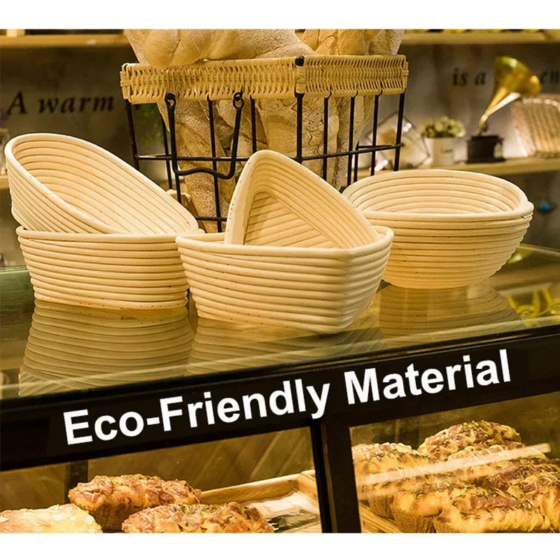 Handmade Natural Rattan Bread Proofing Basket — Wicker Dough Fermentation Banneton for Sourdough Baking