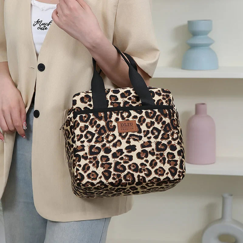 Thickened Nylon Insulated Lunch Bag – Large Capacity Portable Lunch Box with Aluminum Foil Lining for Work, Picnic, or School