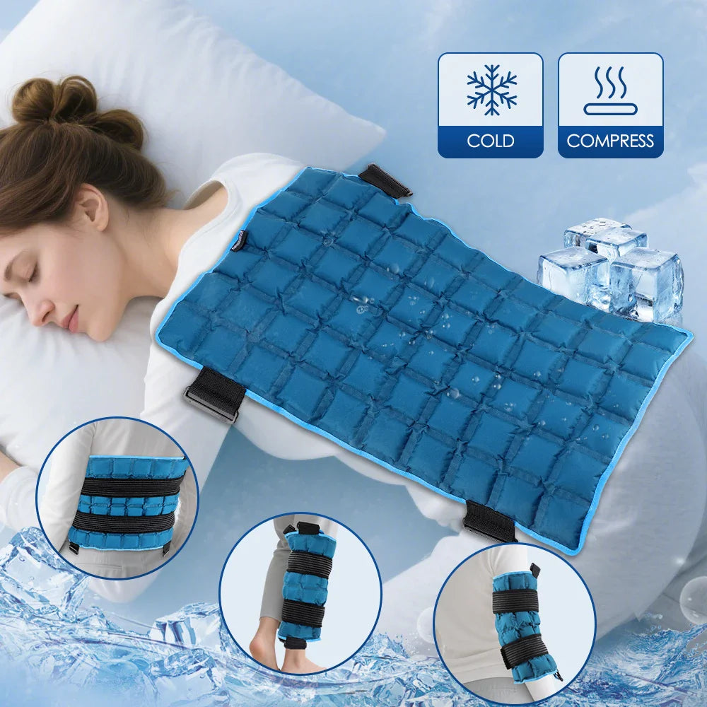 Self-Absorbent Ice Bandage — Reusable Hot & Cold Compress Pad for Arm, Leg, Knee, Ankle & Shoulder