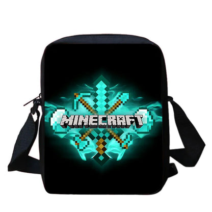 Mini-Craft Kids School Backpack Set — Front Pocket Backpack, Shoulder Bag & Pencil Case for Boys & Girls Ages 5-10