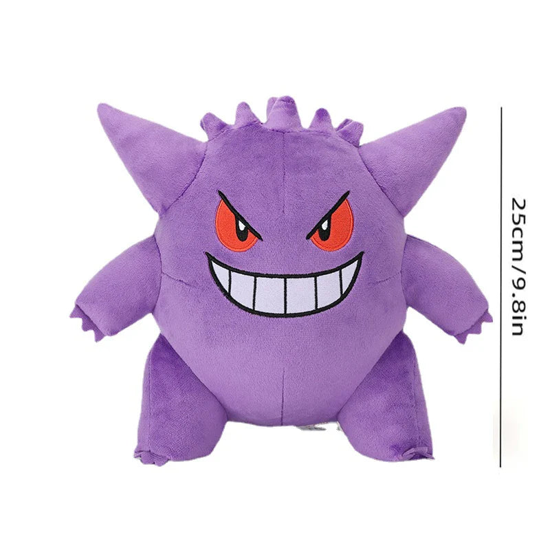 Original Pokémon Gengar Plush 24cm – Cute Pikachu Soft Stuffed Toy Doll for Kids Birthday Gift