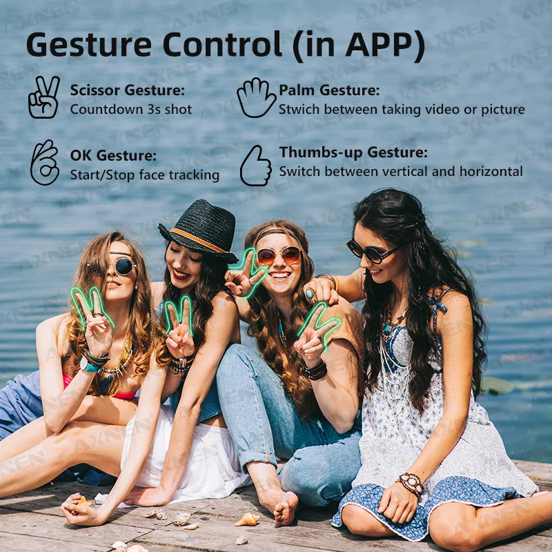 3 Axis Handheld Gimbal Stabilizer with Fill Light – Smartphone Stabilizer for iPhone & Android, Face Tracking, TikTok, Vlog – HQ6