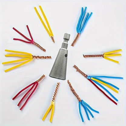 3pcs Wire Twister Tool Set for Drill — Wire Connector & Electrical Wire Nut Twisting Tool