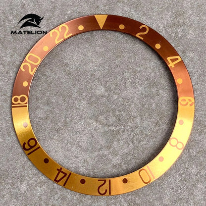 MATELION 38mm Ceramic Bezel Insert — Alloy Watch Ring for 40mm NH35/NH34 GMT Diving Watches