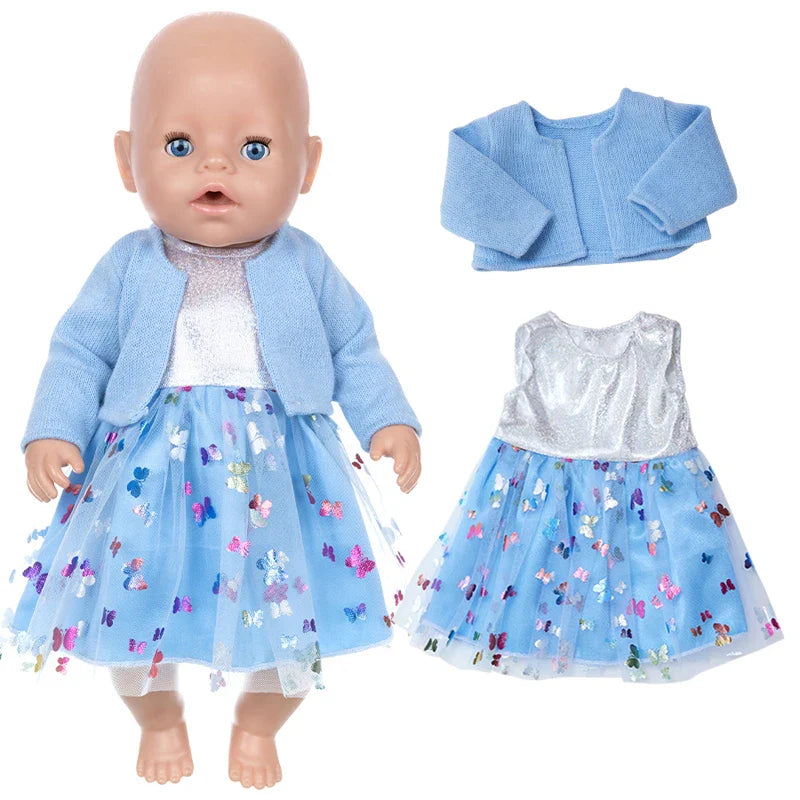 18-Inch Girl Doll Winter Coat — 43cm Baby Doll Jacket Outfit for Dressing