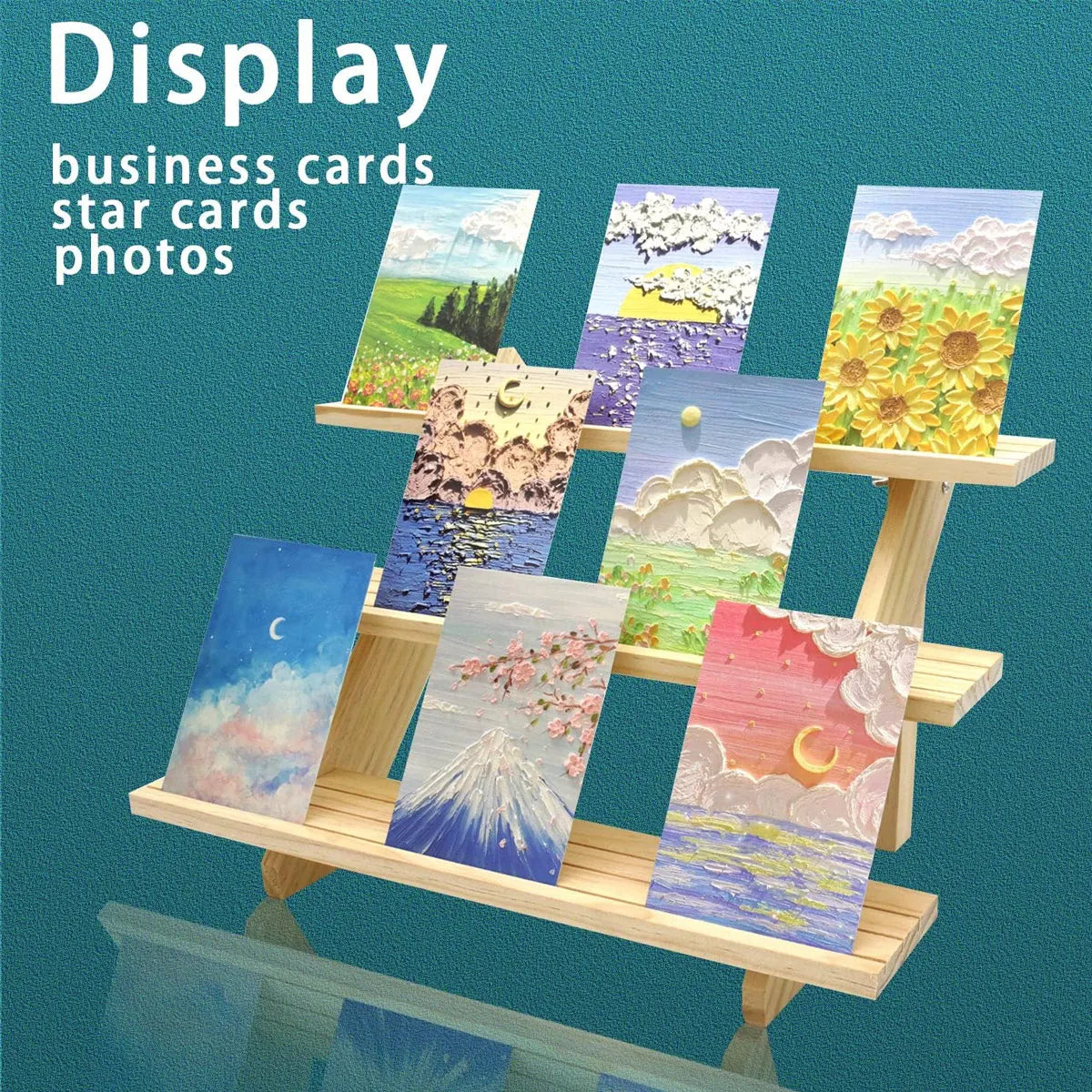 Wooden Display Rack – Ear Stud, Earrings, Perfume & Jewelry Organizer for Desktop