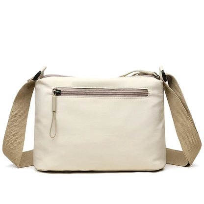 High-Capacity Canvas Crossbody Bag - Multi-Pocket Shoulder Purse for Women and Everyday Shopping