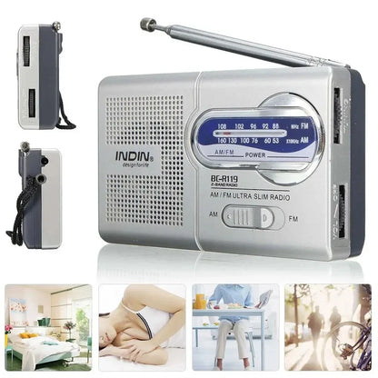 BC-R119 AM/FM Battery Operated Portable Radio – Best Reception, Long-Lasting for Emergency, Hurricane, Running & Home Use