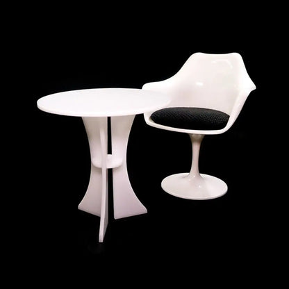 1/6 Scale Doll Round Legged Chair – Miniature Rotating Leisure Chair for Dollhouse & Photo Props