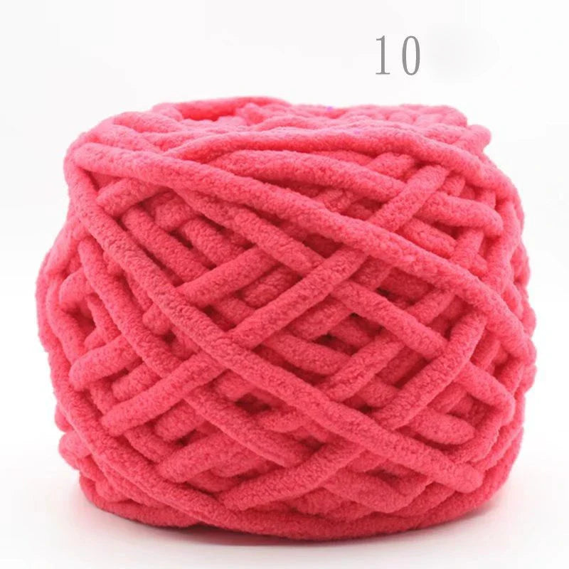 3PCS 300g Soft Chenille Knitting Yarn – Thick Ice Strip Cotton Wool Yarn for DIY Handmade Blankets, Scarves & Craft Projects