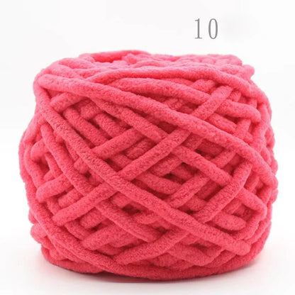 3PCS 300g Soft Chenille Knitting Yarn – Thick Ice Strip Cotton Wool Yarn for DIY Handmade Blankets, Scarves & Craft Projects