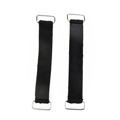 2pcs Motorcycle Rubber Battery Strap Holders — 18-23cm Belt for Honda, Scooters, Tricycles & All Motorcycles