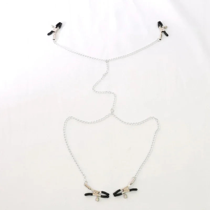 Stainless Steel Nipple Clip Accessories – Butterfly Style Metal Body Jewelry for Couples