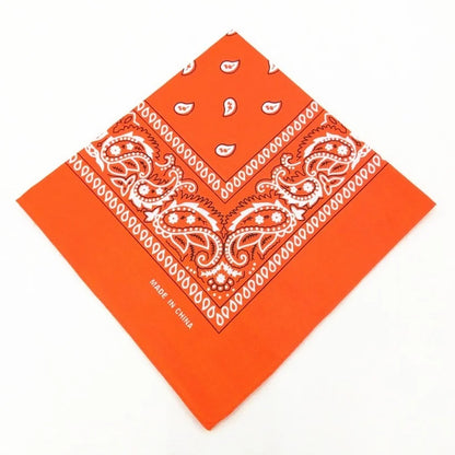 Unisex Cotton Bandana – Paisley Cowboy & Biker Headband, Wrist Wrap & Hair Scarf for Men & Women