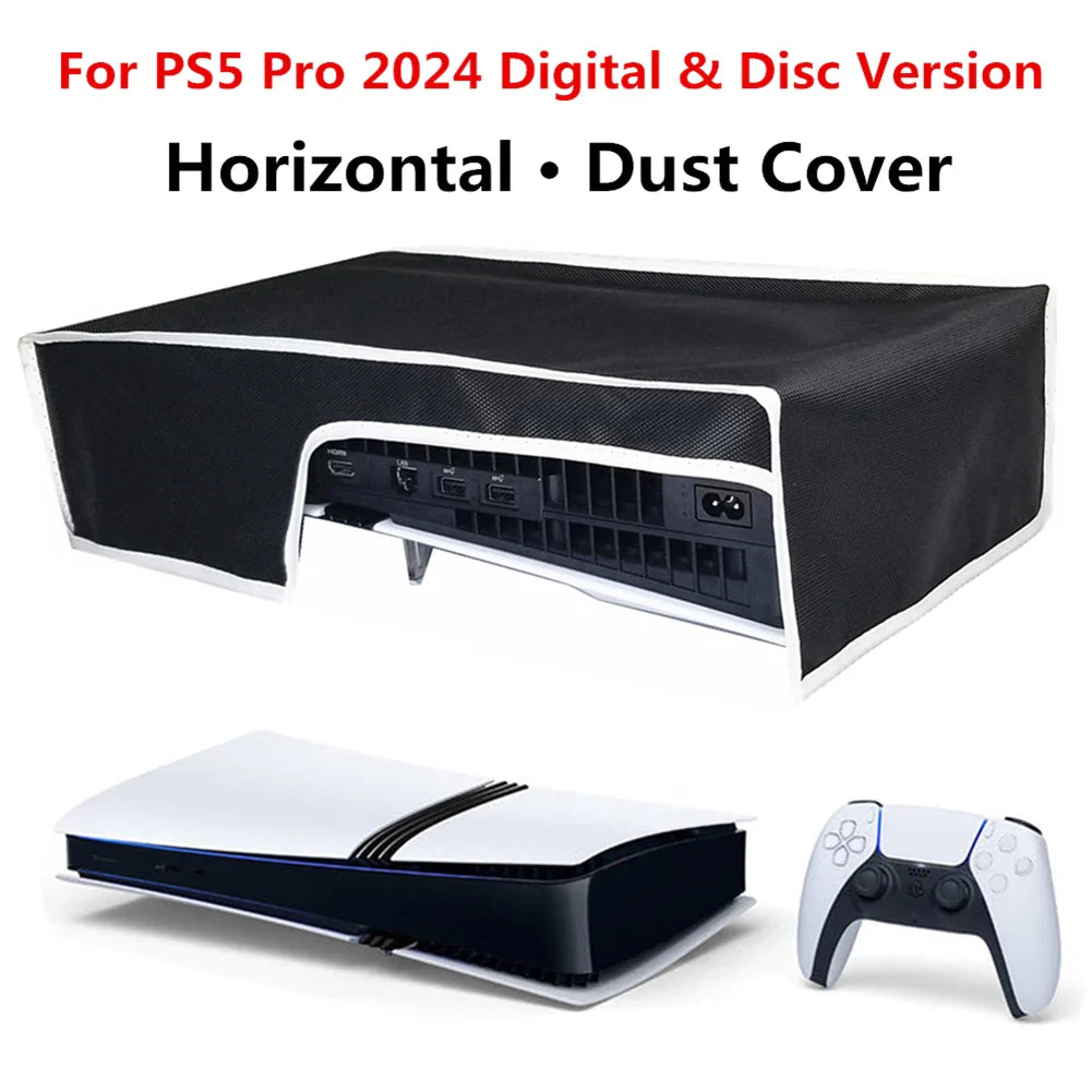 Horizontal Dust Cover for PS5 Pro – Anti-Scratch Protective Sleeve Case for Digital & Disc Edition Console