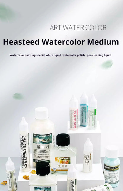 Art Masking Fluid – 18/30/75ml Stay White Cover Liquid for Watercolor Painting, School & Office Art Supplies
