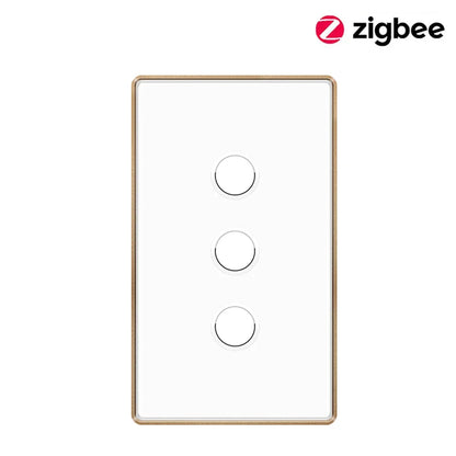 Tuya ZigBee Smart Touch Light Switch (1/2/3/4 Gang) – Aluminum Alloy Wall Switch with Neutral Wire, Smart Life App, Alexa & Google Home Control