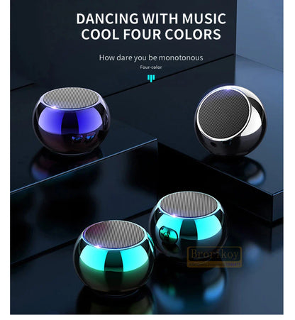 Metal Mini Wireless Bluetooth Speaker — HiFi Portable Subwoofer with Super Bass Stereo for Mobile, PC & Music Playback