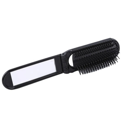 Portable Folding Comb with Makeup Mirror – Compact, Foldable Massaging Comb for Girls & Travel Bags