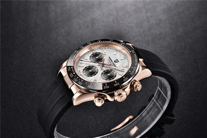 40mm PAGANI DESIGN V2 Men’s Quartz Watch – Sapphire Retro Chronograph Stainless Steel Waterproof