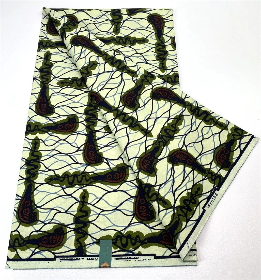 Latest Style Ankara Wax Print Fabric - 100% Cotton High Quality Soft African Real Wax Material