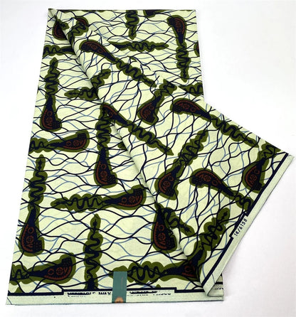 Latest Style Ankara Wax Print Fabric - 100% Cotton High Quality Soft African Real Wax Material