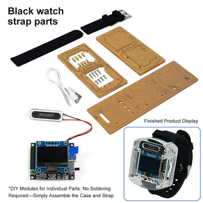 Xiaozhi AI Electronic Voice Watch Kit – ESP32-S3 N16R8 Development Board with OLED Screen for AI Robot