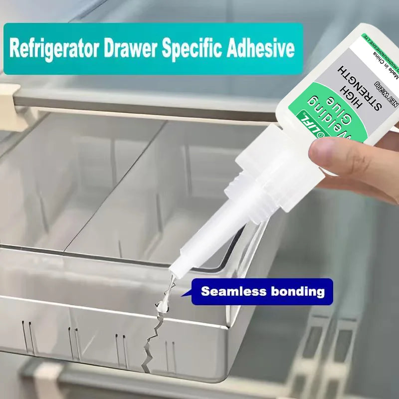 Refrigerator Repair Glue - Transparent Low-Temperature Super Glue for Plastic & Seals