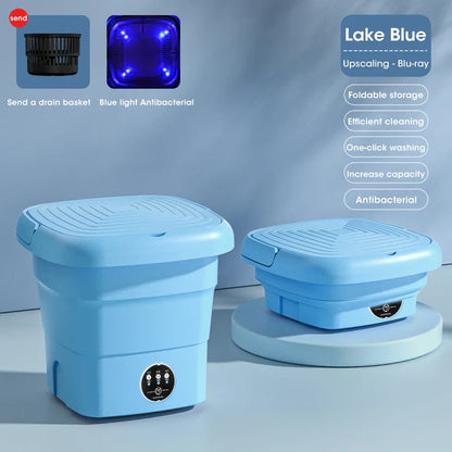Portable Mini Washing Machine – 4.5L Washer for Socks, Underwear & Panties, Travel & Dorm Use, EU/US/UK/AU Plug
