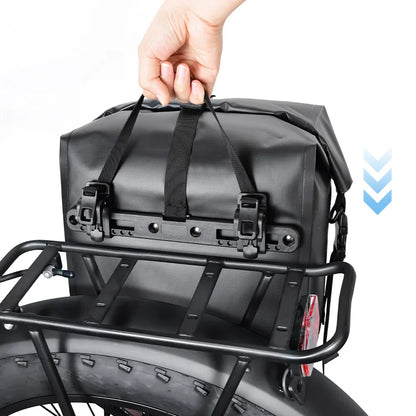 NEWBOLER 27L Bike Pannier Bag — Large Capacity Waterproof Rear Seat Trunk Bag for Travel & Electric Bike Accessories