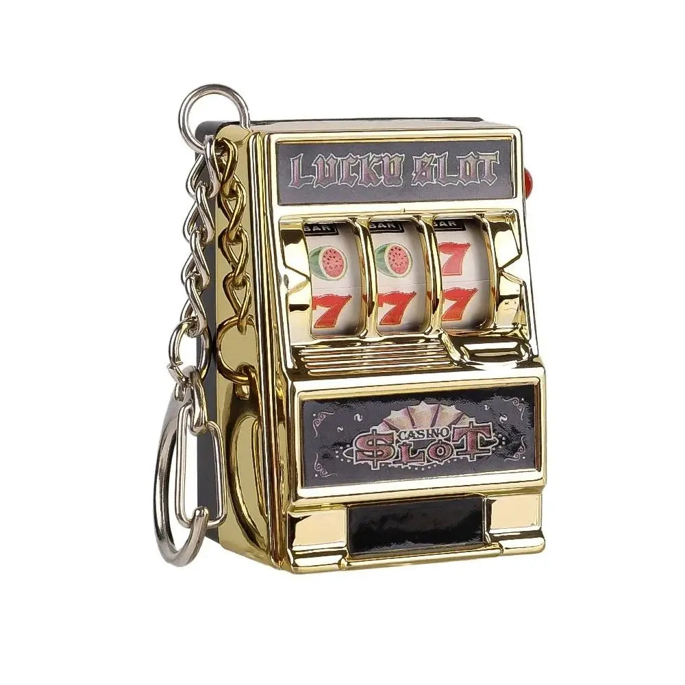 Mini Slot Machine Keychain – Creative Arcade Lucky Jackpot Toy for Fun & Stress Relief