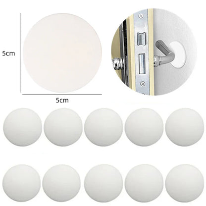 5/10pc White Rubber Door Stops — Self-Adhesive Wall Protectors & Non-Slip Bumper Guards