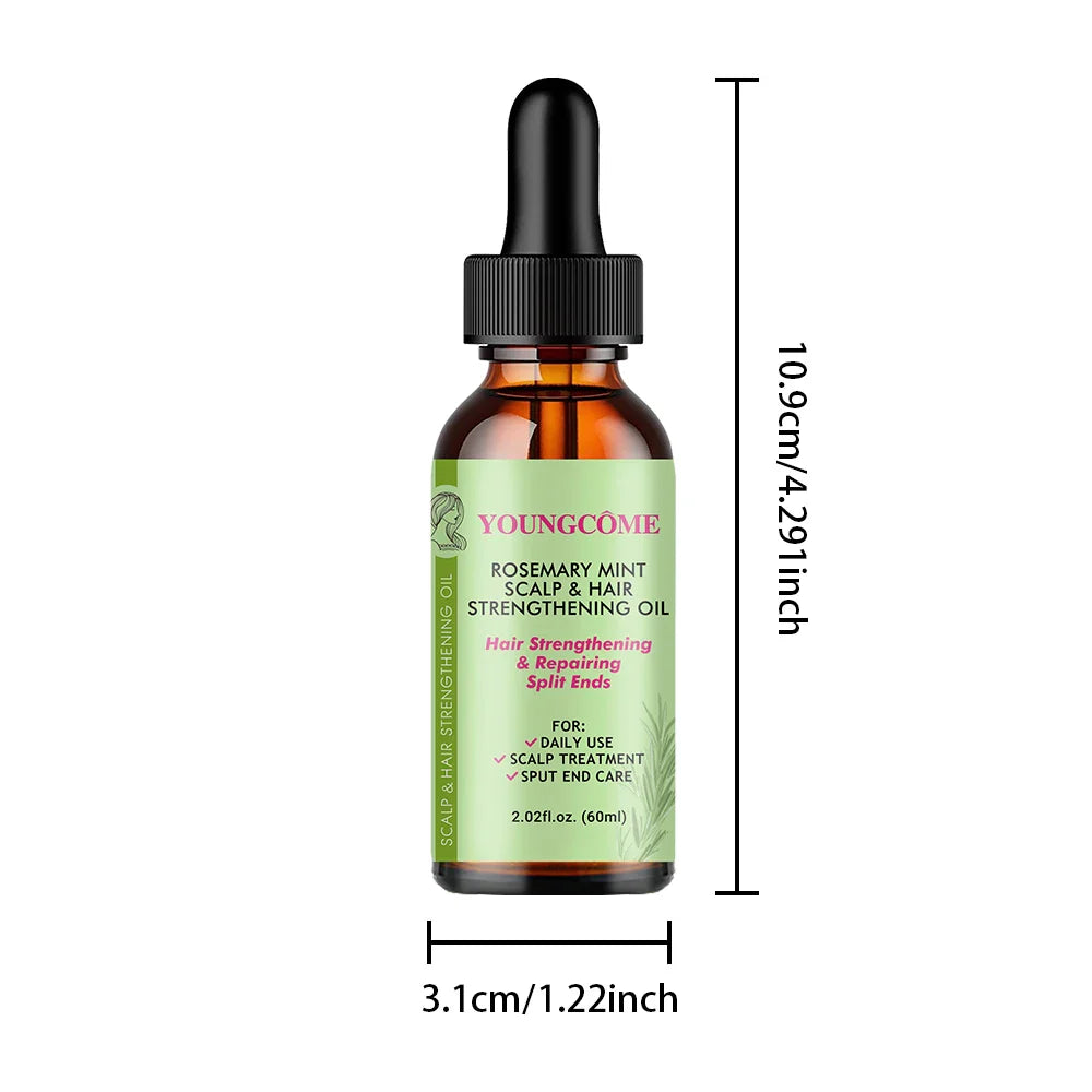 ARosemary Mint Organic Hair Oil – Prevents Dryness, Strengthens & Hydrates Hair