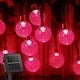 Solar Powered LED String Lights - Waterproof Crystal Globe Lights with 8 Modes for Outdoor Garden and Party Decor
