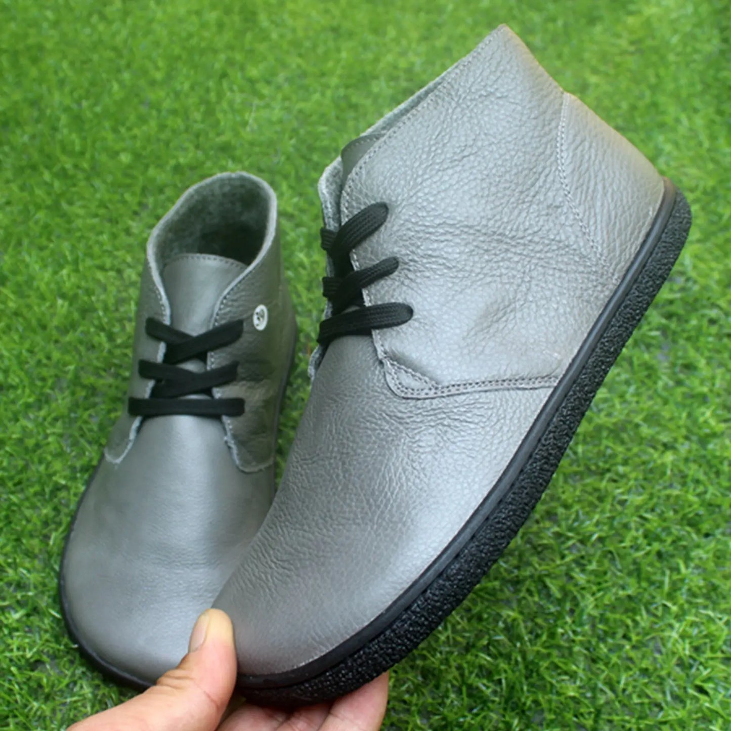 Barefoot Leather Boots for Women & Men – Wool Lining, Zero Drop & Wider Toe Box for Comfort and Support