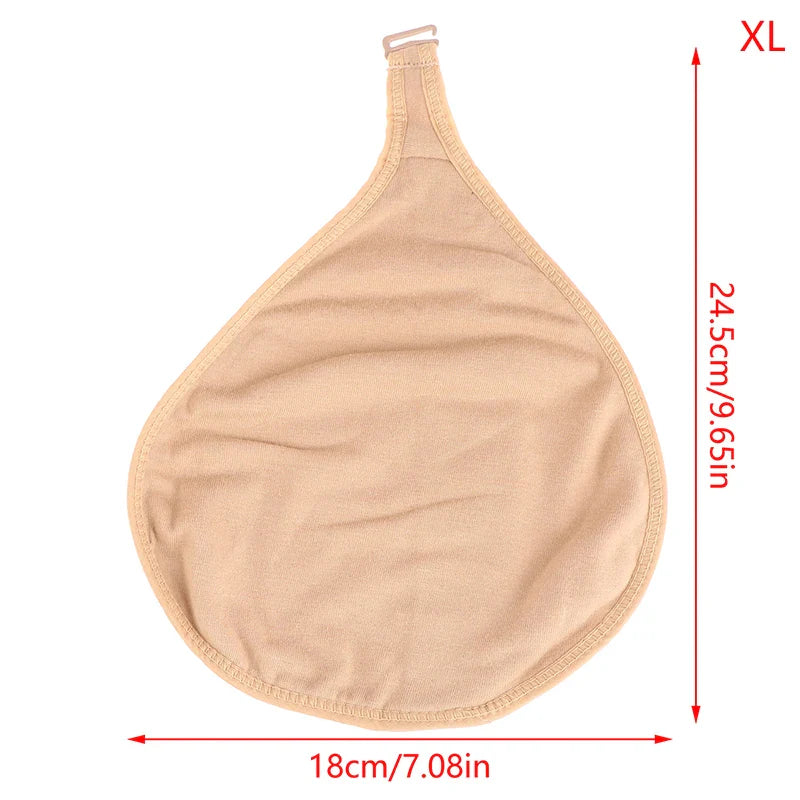 Women Silicone Breast Forms Cover with Cotton Pocket – Mastectomy Prosthesis Protective Triangle Inserts