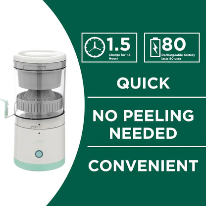 Portable Electric Juicer | Wireless USB Rechargeable Orange & Lemon Squeezer | Slow Juicers for Household Kitchen