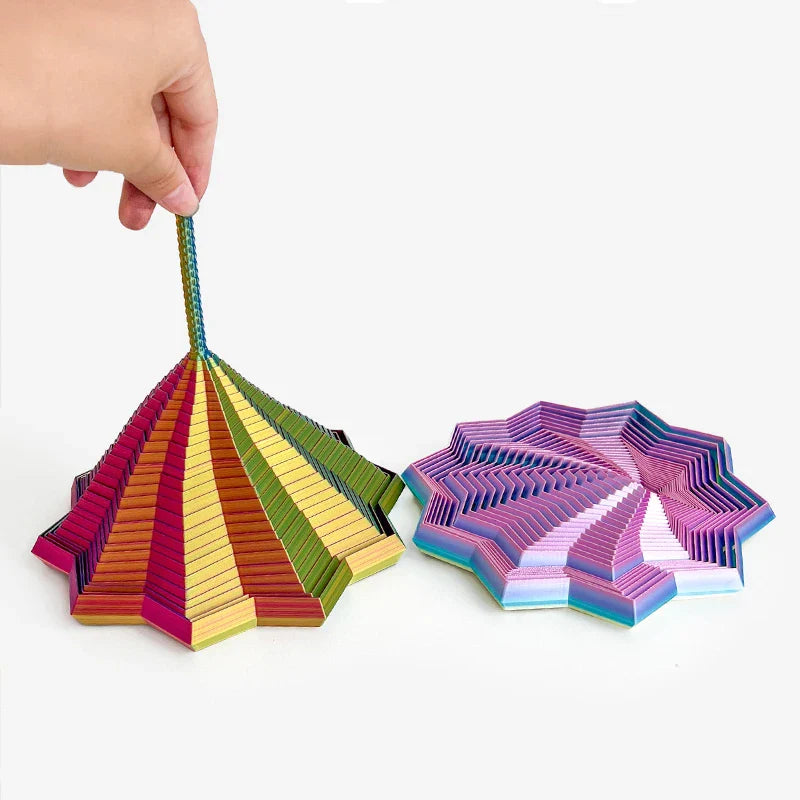 3D Printing Sensory Fidget Star – Hexagon Whirling Spiral Visual Illusion Stress Relief Ornament