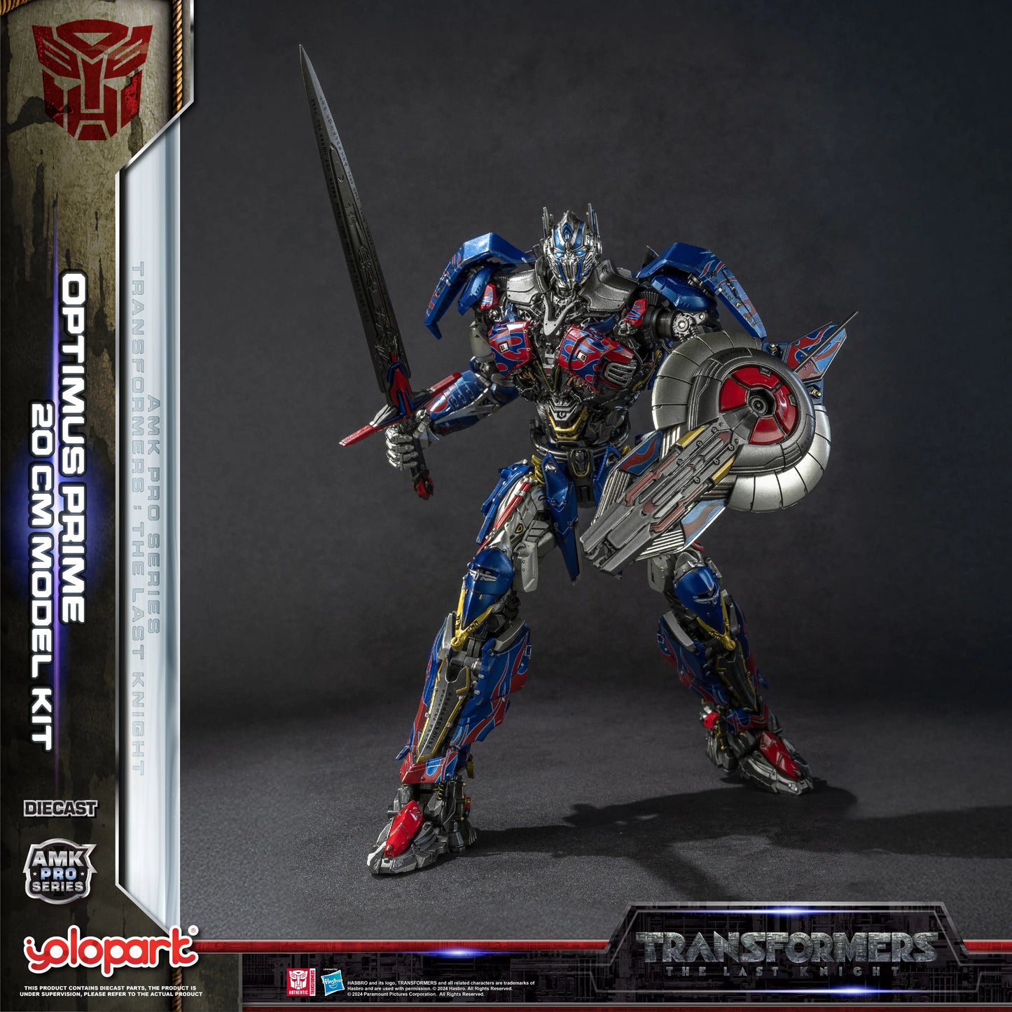 YOLOPARK Transformers Model – The Last Knight AMK PRO 20cm Optimus Prime Action Figure Toy for Boys & Men