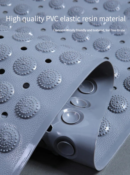 Shower Bath Mat – Hollow Hydrophobic Anti-Slip Tub Pad with Suction Cups, Thick Massage Foot Mat for Bathroom