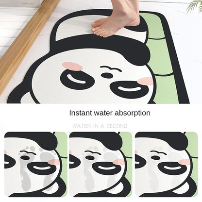 Cute Diatom Super Absorbent Bathroom Mat – Cartoon Non-Slip Mud Toilet Pad, Quick-Drying Floor Mat