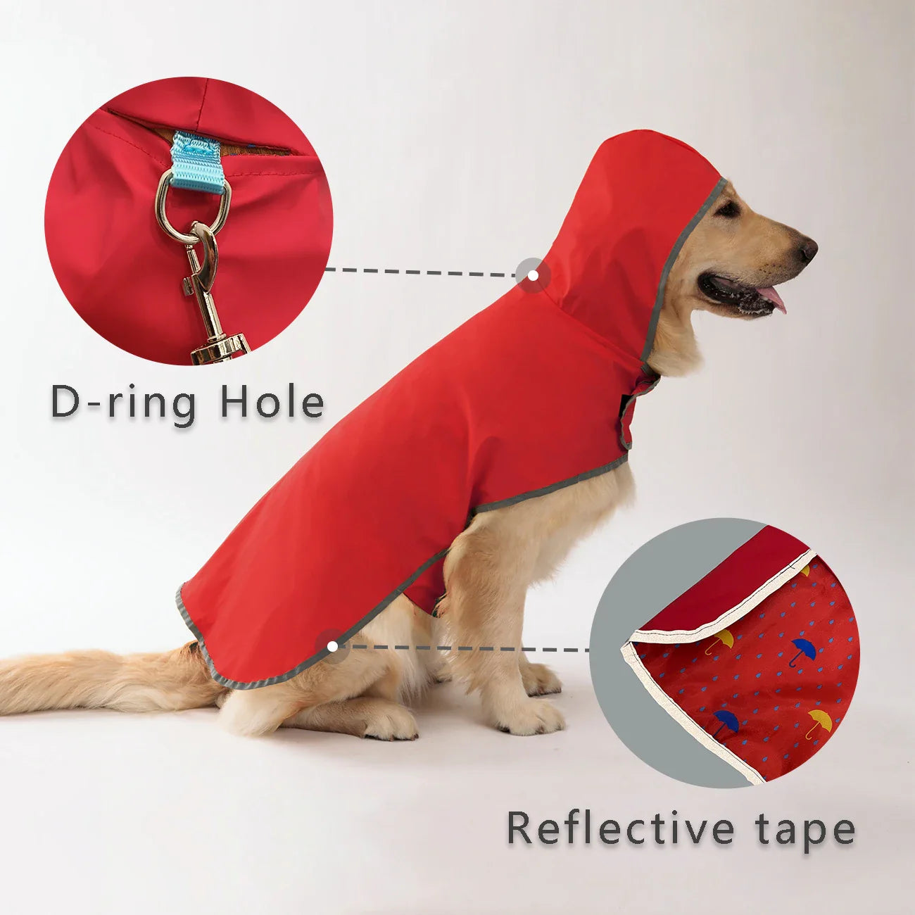 Double-Layer Yellow Raincoat for Dogs: Keep Your Pup Dry & Stylish with Two-Way Wear!