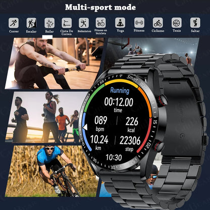 2024 New Bluetooth Call Smartwatch for Men – 360x360 HD Display, Heart Rate, ECG+PPG, Fitness Tracker for Huawei