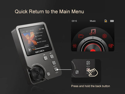 MECHEN M30 HiFi Lossless MP3 Player - 64GB Memory Card, Supports Up to 256GB