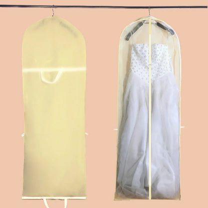 150cm Waterproof Dress Cover - Foldable Dustproof Garment Storage Bag for Dresses & Clothing Protection