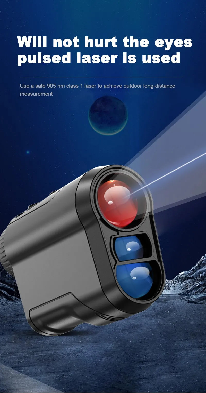 REVASRI 600M/Yard Golf Laser Rangefinder - Slope Compensation, Flagpole Lock, Vibration & USB Rechargeable for Golfing