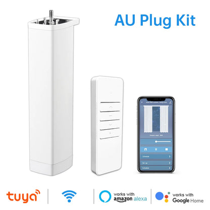 Smart Tuya WiFi/ZigBee Electric Curtain Shutter Motor – 22.5CM, RF Remote, App Control, Alexa, Google Assistant & SmartThings Compatible