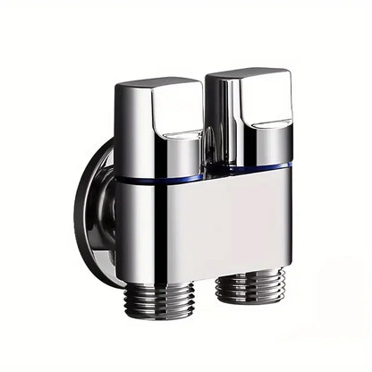 Stainless Steel Double Outlet Angle Valve – High-Flow Shower & Control Valve for Bathrooms & Washing Machines